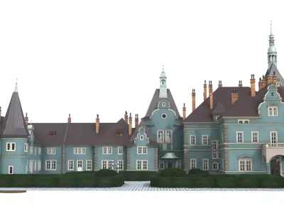 Shemborn Castle - version with non-detailed textures 3D model