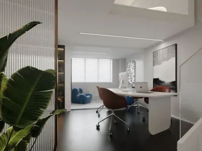  Office interior scene 33 3D model
