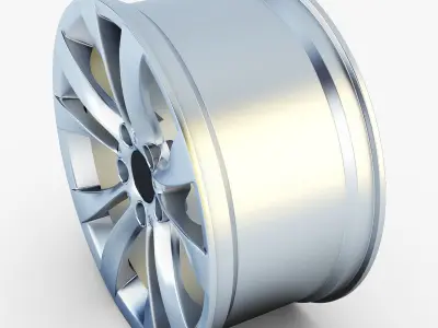 Style 227 wheel silver Mid Poly Low-poly 3D model