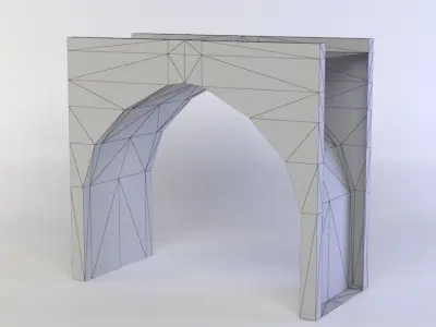 Bridge part Low-poly 3D model