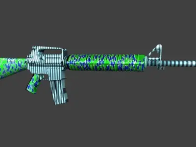 M-16- rifle Low-poly 3D model