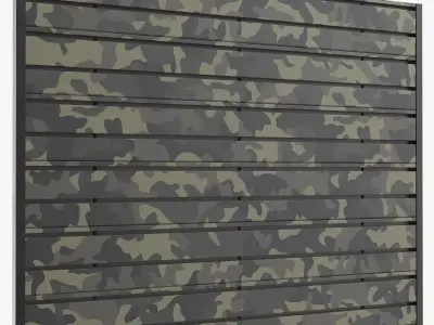 Modular Wall Woodland Camouflage 3D model