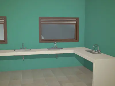 Cartoon Lab Scene 3D model