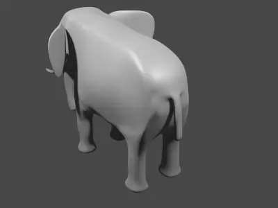 Elephant Low-poly 3d model 3D model