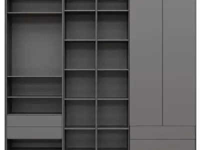 Bedroom wardrobe-02 Free 3D model