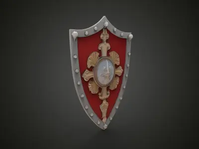 medieval shield 3D print model