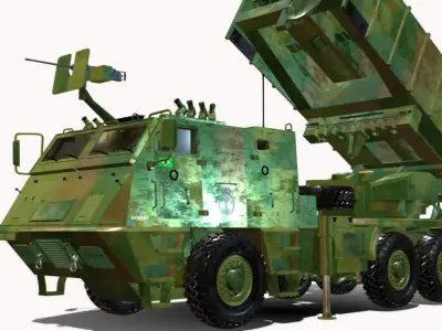 ASTROS 2020 6X6 MANSUP Low-poly 3D model