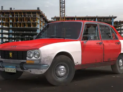 Peugeot 504 taxi Free 3D model