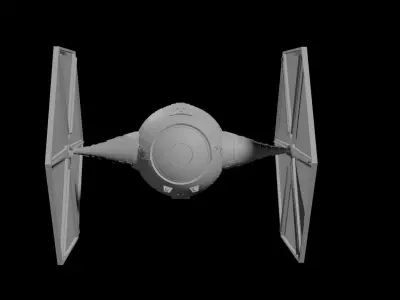 tie fighter from star wars Low-poly 3D model
