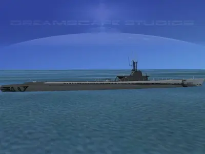 Balao Class Submarine SS343 USS Icefish VHP 3D model