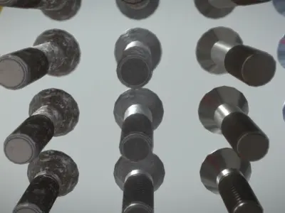 Allen Screws PBR Low-Poly AR VR Low-poly 3D model