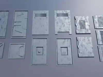 BASIC KITBASH 13 PIECE Low-poly 3D model