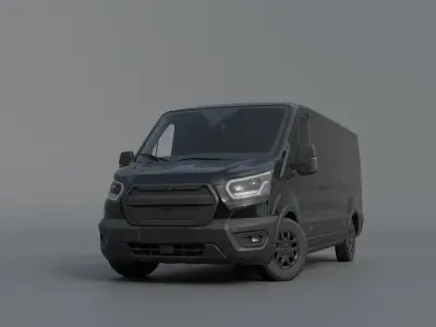 Generic cargo van Low-poly 3D model