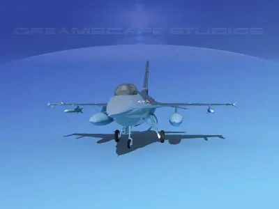 Gen Dyn F-16A Falcon RDAF 3D model