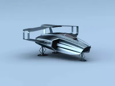 Sci-Fi Spaceship High-Poly  Free 3D model