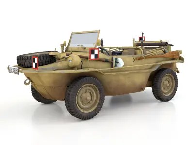 VW - Typ 166 - Schwimmwagen - 17 Armee HQ  3D model