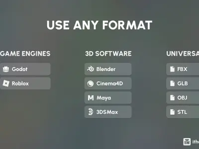 Worlds Casual Low-poly 3D model