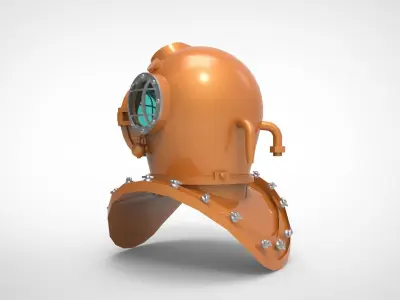 Diving Helmet Low-poly 3D model