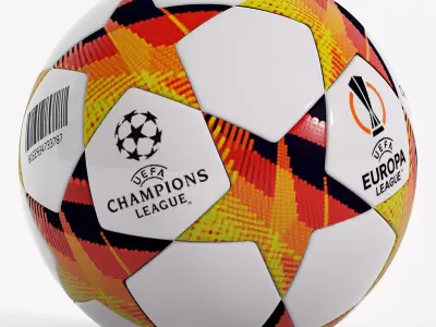 Champions League Ball by Sintakinar Blogspot Free low-poly 3D model