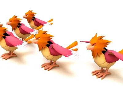 Spearow Model group of birds 3D model