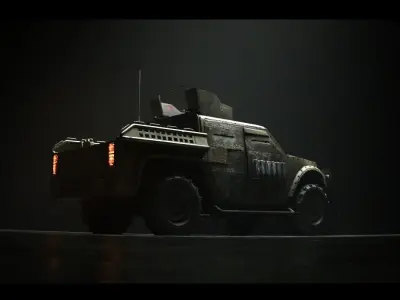 Post Apocalyptic Suv PBR Low-poly 3D model