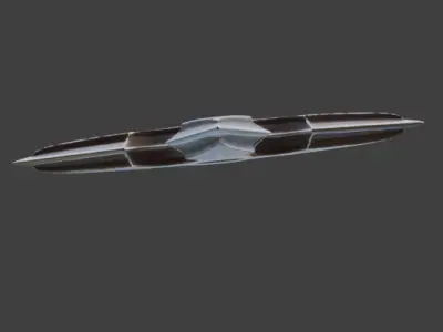 Shuriken Low Poly Stylized Ninja Weapon Low-poly 3D model