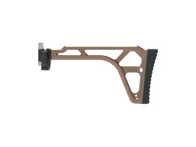SKELETON STOCK WITH BRACE ADAPTER TO PICATINNY RIS 3D print model