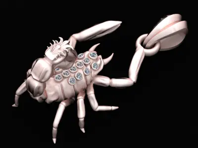 SCORPIO  PENDANT 3D PRINTABLE MODEL  3D print model
