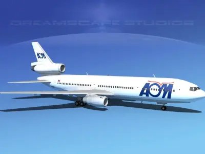 Douglas DC-10 AOM 3D model