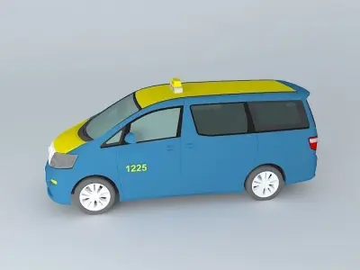 Toyota Alphard RHD Taxicab Free 3D model