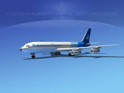 Boeing 707 Baltimore Clipper 3D model