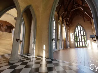 Classic Estate with interior for Blender Eevee and Cycles Low-poly 3D model