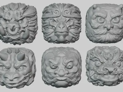 CUSTOM LEGEND KEYCAP SET OF 6 3D model