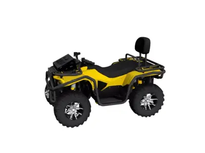 Utility ATV Quad Bike All Terrain Offroad Vehicle 3D model