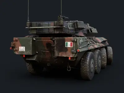 Centauro B1  Low-poly 3D model