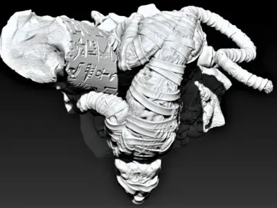 Mummy cat 3D print model