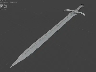 One Hand Sword Pack 8 in 1 Low-poly 3D model
