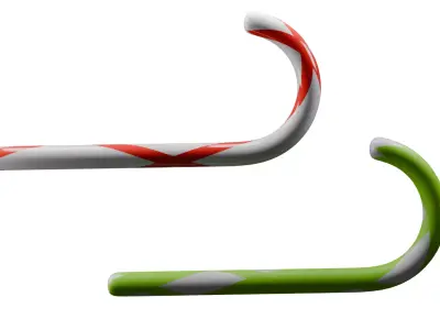 Christmas Candy Cane Free 3D model