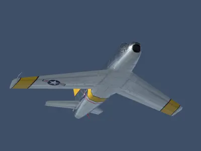 F-86 Sabre USAF Clean Low-poly 3D model
