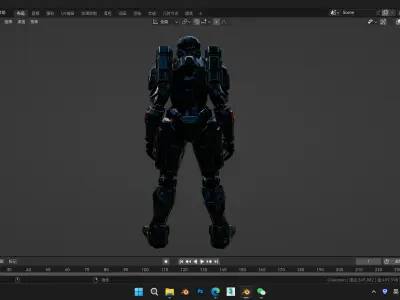 4K futuristic concept sci-fi design mecha man 3D model