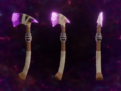 Shadow Axe - Elemental Axe - Model 01 Low-poly 3D model