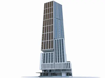 Residential Tower 03 Low-poly 3D model