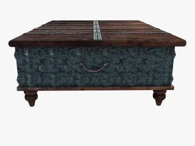 distressed trunk coffee table 3D model