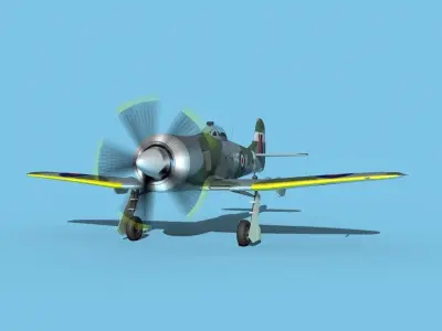 Hawker Tempest MKII V02 RAF 3D model