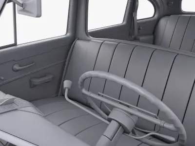 Interior Retro Car ZIS 110 1945-1961 M 1 3D model