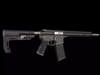 rigglegun Low-poly 3D model