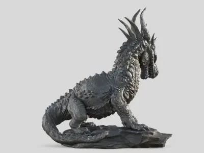 Dragon Statue 3D model get