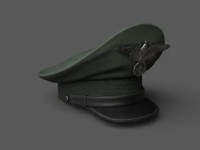 Hat german officer military combat helmet  Low-poly 3D model