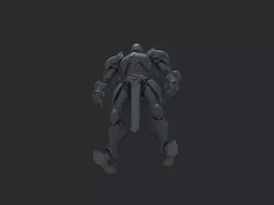 Futuristic Armored Knight 3D model