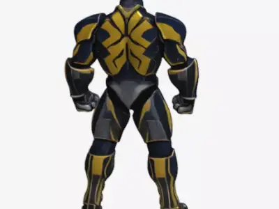 Sci-Fi Knight Character Warrior Figure Low-poly 3D model
